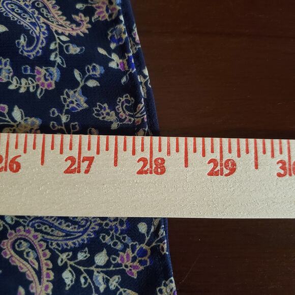 Chaps X Ralph Lauren Paisley Boho 3/4 Sleeve V-Neck Button Blouse Size XL Hippie - Picture 10 of 10